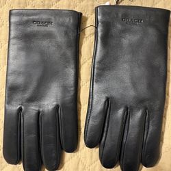 Men’s Coach Leather Gloves