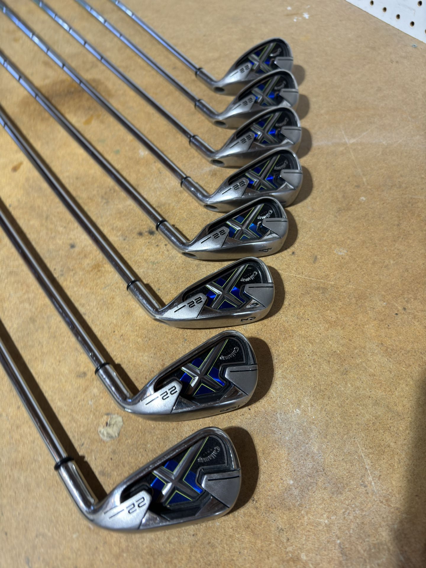 Golf Iron Set Callaway X22, 8 clubs (3 throuh PW)