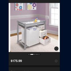 Changing Table With Hamper And Drawers 