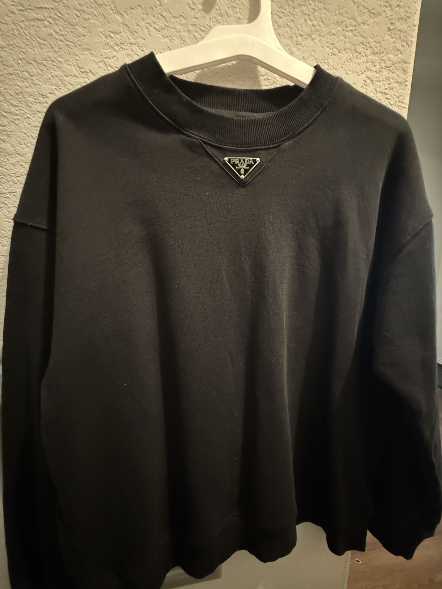 Prada Logo cotton sweatshirt L