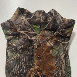 Cabela's Camo Henley 3 Button Hunting Fleece Size 2XL