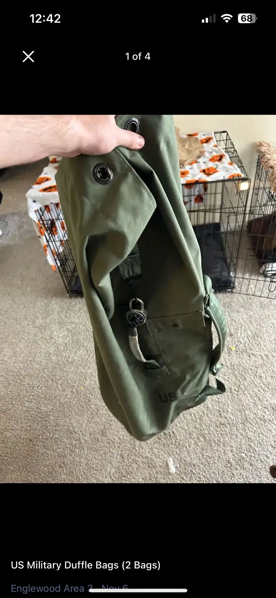 US Military Duffle Bags (2 Bags)