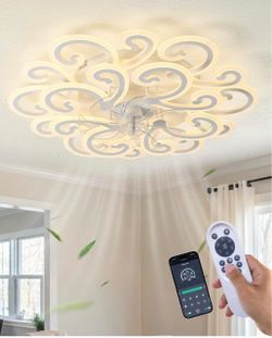 New -Modern LED Ceiling Light with Elegant Swirl Design, Energy-Efficient White Ceiling Lamp, Stylish Light Fixture for Living Room, Bedroom, or Offic