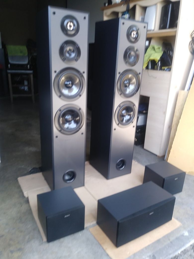 SONY SS-MF515 SPEAKERS SISTEM SURROUND 5 PCZ. CENTER. SS-CN290. 2 SURROUND EXELENT HD SOUND REFLEX .