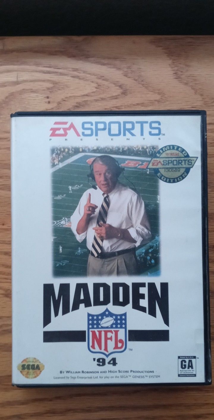 Madden 94 Sega Genesis Game 
