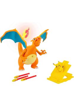Pokemon Charizard Deluxe Feature Figure - Includes 7-inch Interactive Figure Plus 2-inch Pikachu Figure with Figure Launcher (NEW/SEALED)