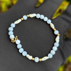 Jewelry 14k solid gold macaron  bracelet 7.00” 5.00mm 4.80g