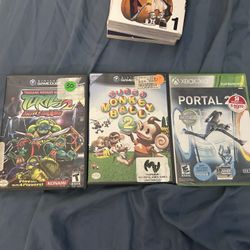 GAMECUBE & XBOX 360 GAMES| SUPER MONKEY BALL 2 x TMNT BATTLE NEXUS x PORTAL 2 SEALED!  