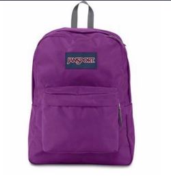 Jansport SuperBreak One Backpack - Lightweight School Bookbag .Vivid Purple