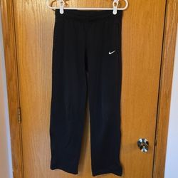 Nike Men's Black Therma-FIT Track Pants Activewear Drawstring Zipper Size S