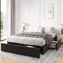 Queen Bed Frame With Storage!