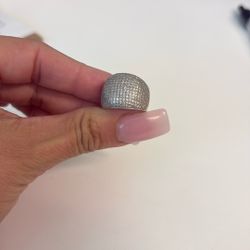 Silver Ring Diamonds 