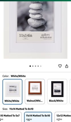 11 x 14’ White Picture Frame