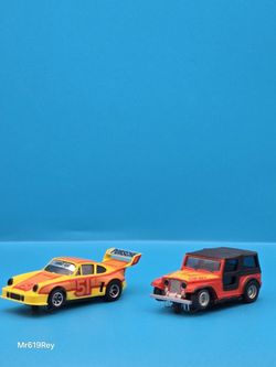 Vintage Slot Cars 934 Porsche And CJ-7 Jeep