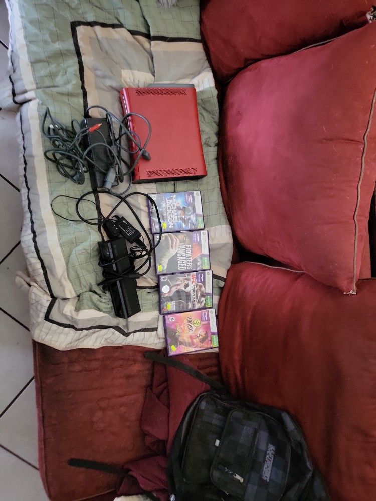 Xbox 360 With K-inect And Games