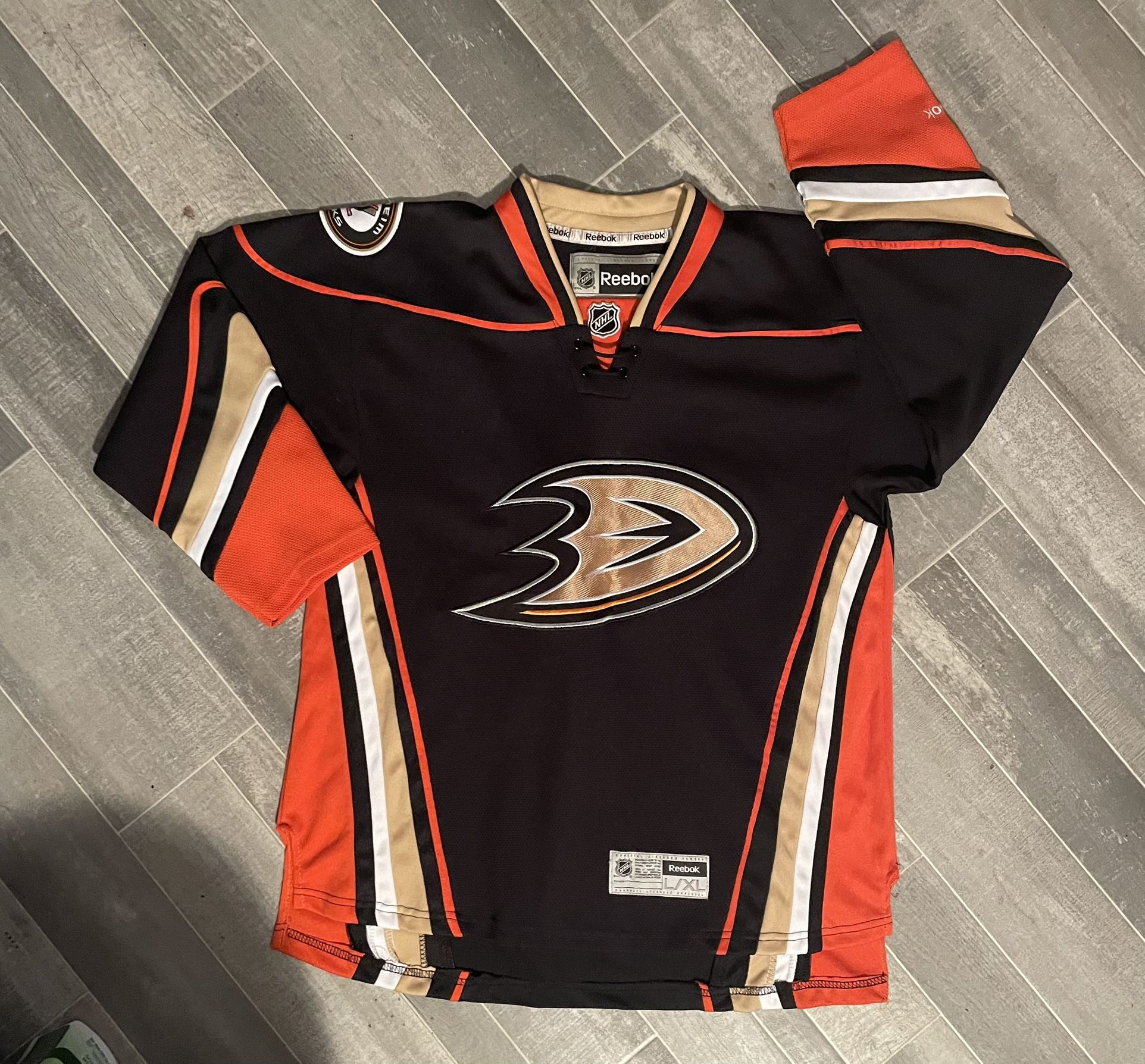 Bobby Ryan Jersey Youth XL Black Anaheim Ducks NHL Hockey Reebok