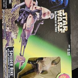 Luke Skywalker Figure w/ Speeder bike, Tie Fighter and Imperial Probe Droid