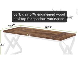 All new 70.8” farmhouse dining table for 6 people ( only table)
