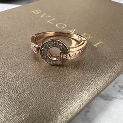 Bulgari Rose Gold Diamond Ring