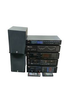 Yamaha A-320 Power Amp With Yamaha K-30 Cassette Deck Yamaha GE-30 Graphic EQ Yamaha T-32 Tuner Jackson Xlm700 CD Player And  Yamaha NS-A528 Pair Of S