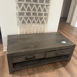 Rustic Wood Coffee Table w/ Storage