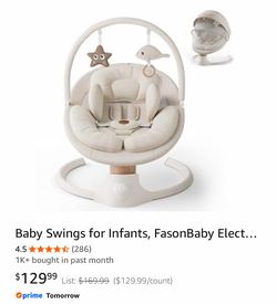 FasonBaby Electric Baby Swing for Infants