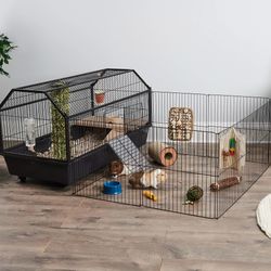 Oxbow Enriched Life Habitat with Play Yard for Guinea Pig rabbit hamsters