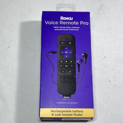 Voice Remote Pro Rechargeable Remote with TV Controls for Roku Players New
