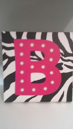 Zebra Print Letter B from Kirkland.