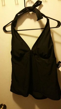 Black Tankini Bathing Suit top xl - new with tags