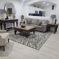 2 tables on the right and the couch