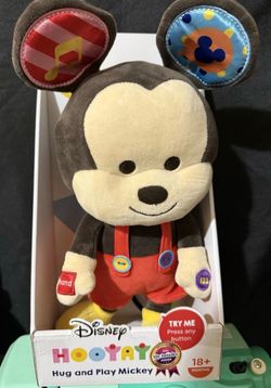 Disney Hooyay Hug & Play Mickey Mouse Plush 16" Head Start Talking Music Learn