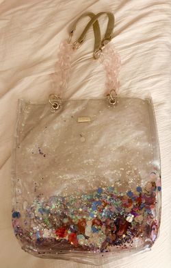 Clear Bag With Glitter And Confetti