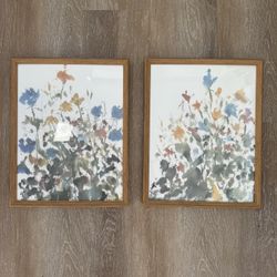 Floral Artwork with Frames Set of 2