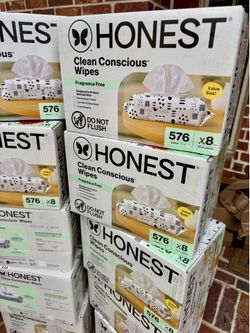 The Honest Company Hypoallergenic MultiUse Baby Wipes for Sensitive Skin Baby Pattern Play 576 Count