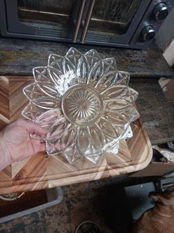 Mid Century  glass dinner / serving plate, Federal Plate