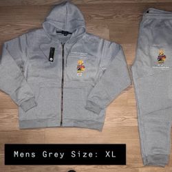 Light Grey Men Polo Sweatsuit Size X-Large 