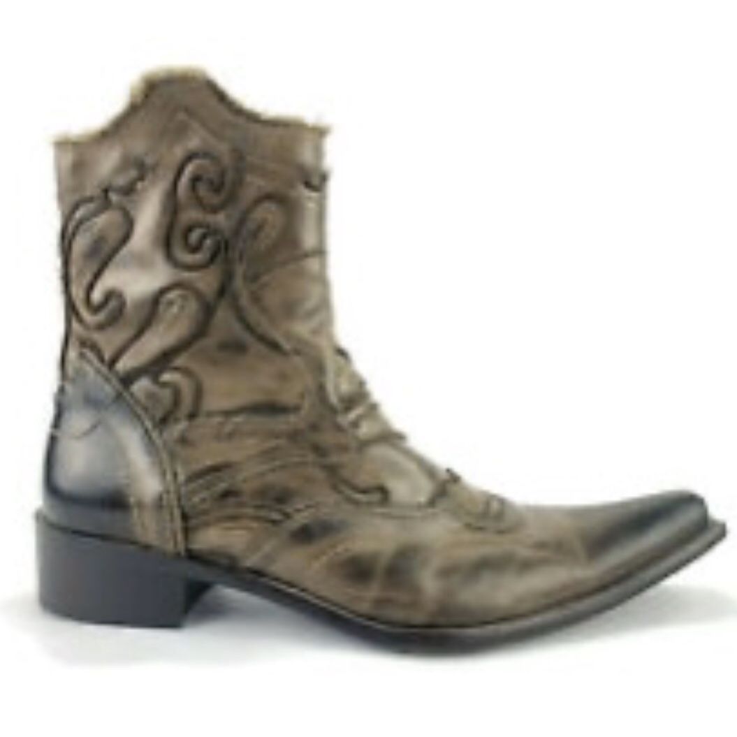 Aldo | Western Style Brown Embroidered Ankle Boots- SZ 11