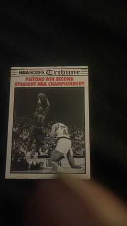 NBA Hoops Tribune Pistons Championship Card