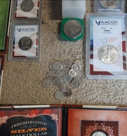 27 silver dimes mercury and Roosevelt