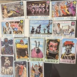 Stamps LIBERIA 14 Stamps 