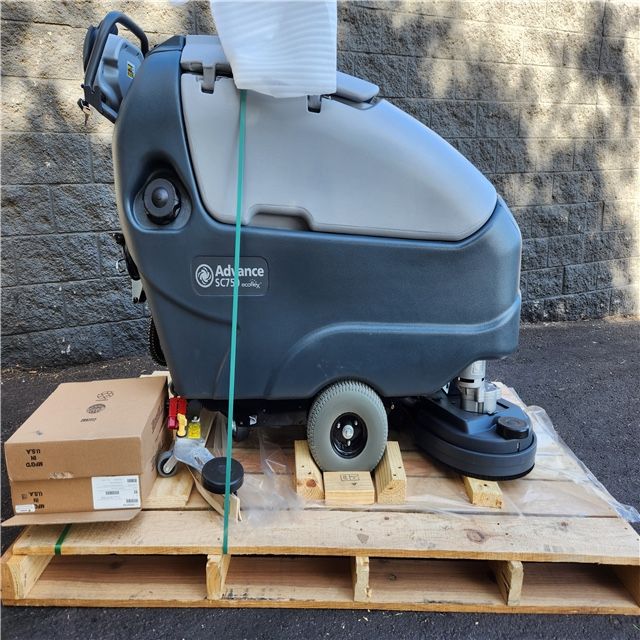 NEW Advance (contact info removed)8 SC750â„¢ 26D Walk-Behind Floor Scrubber Four 242 Ah wet batteries, EcoFlexâ„¢, onboard charger, pad holders