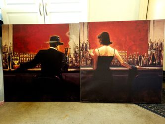 RED/BLACK BAR CANVAS PICTURES!!