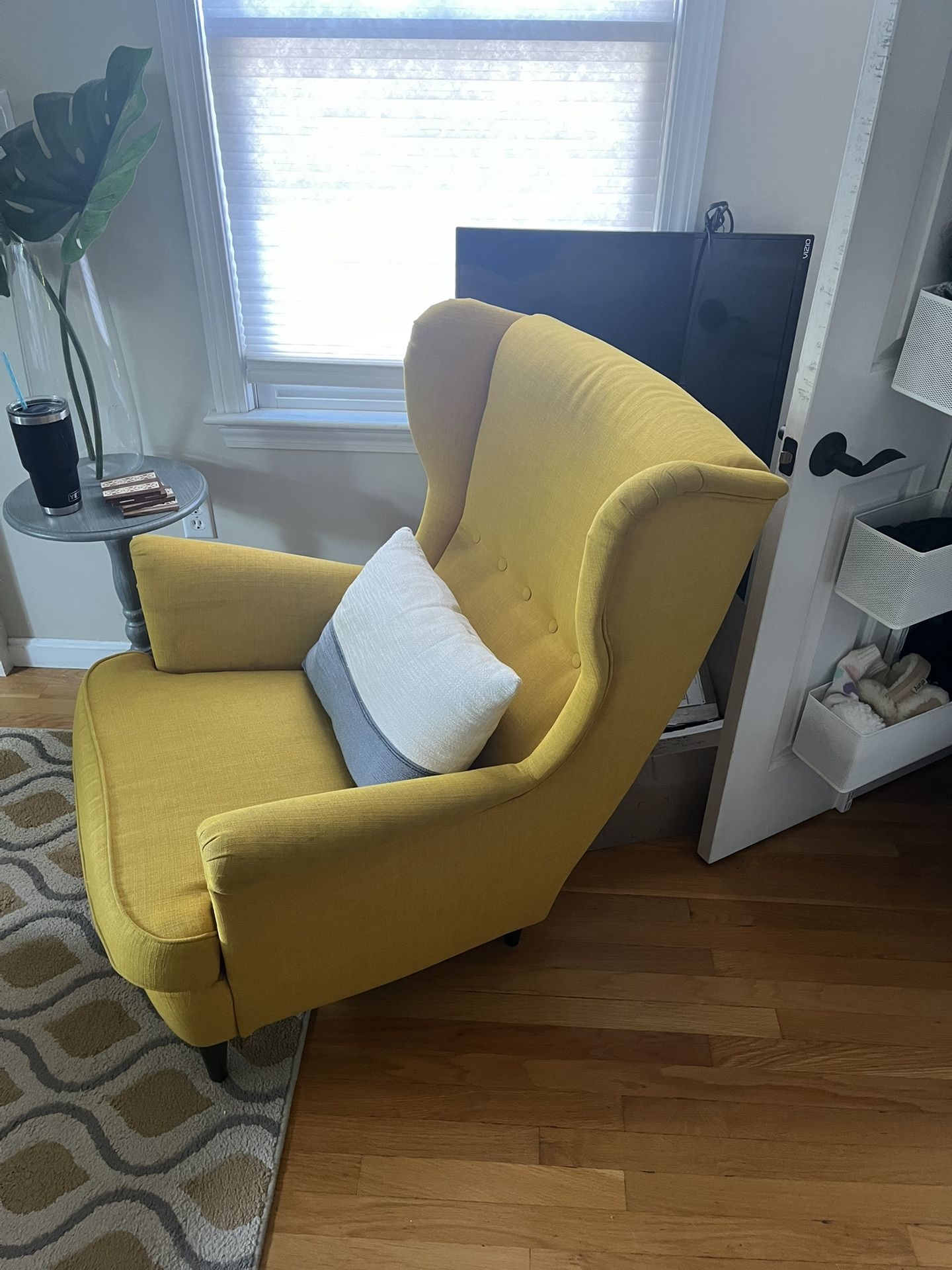 Yellow IKEA Strandmon Chair
