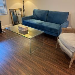 Glass Coffee Table - 42”x24”x17”