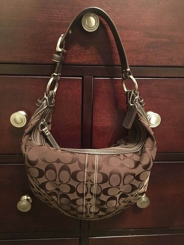 Small Coach Purse-Dark Brown