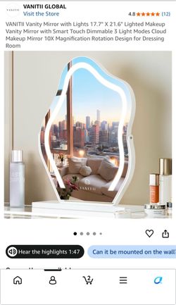 Vanity lighted mirror