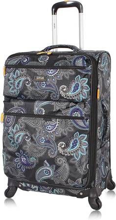 NEW Lucas Designer 28" Softside Suitcase w/4 Rolling Spinner Wheels