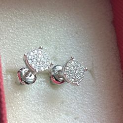 *REAL 925 Itally silver VVS EARRINGS 