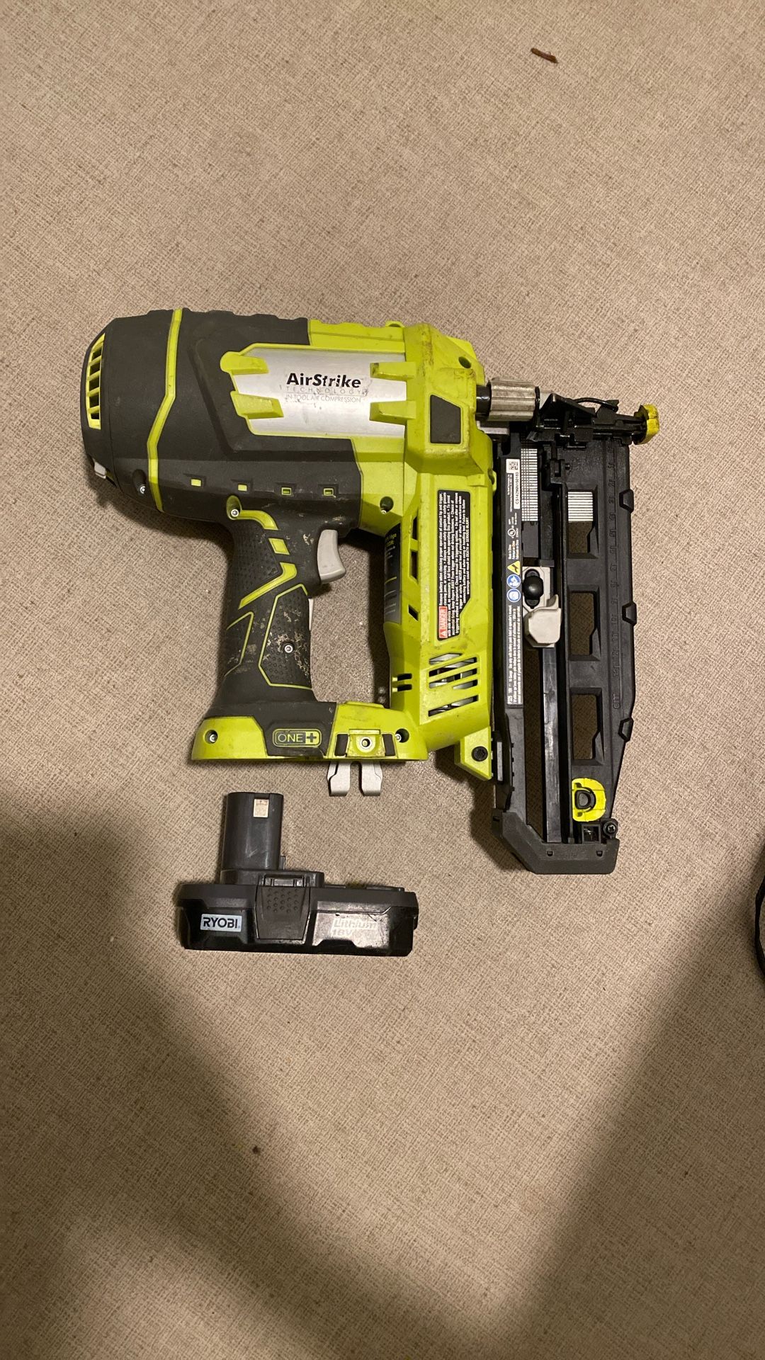 Ryobi Cordless 18v 16 Gauge Finish Nailer